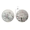 Circular ink-wash lotus flower decorative painting, study and living room hanging painting, exquisite artistic frame details Picture
